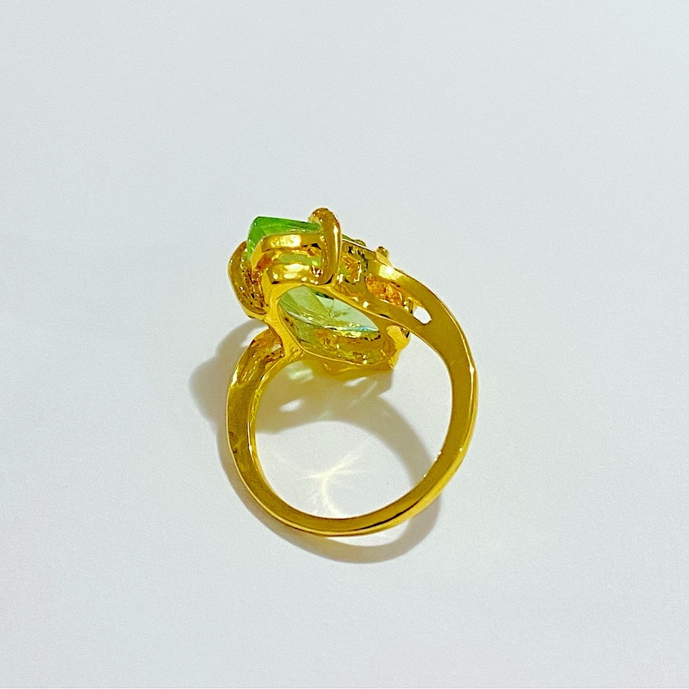 Sale - 14k Plated Light Green Oval Dragonfly Ring - image 5